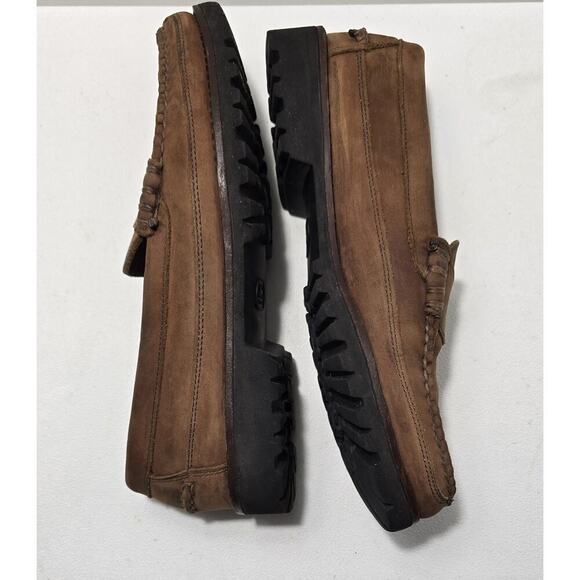 Allen Edmonds Sequoia Loafers Mens Size 10 D Brown Nubuck Leather Shoes Moccasin - Picture 6 of 9